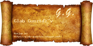 Glab Gusztáv névjegykártya