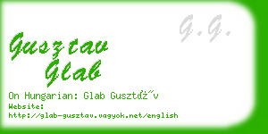 gusztav glab business card